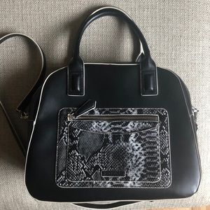 Black and Grey Snake Skin Vera Bradley Bowler Bag